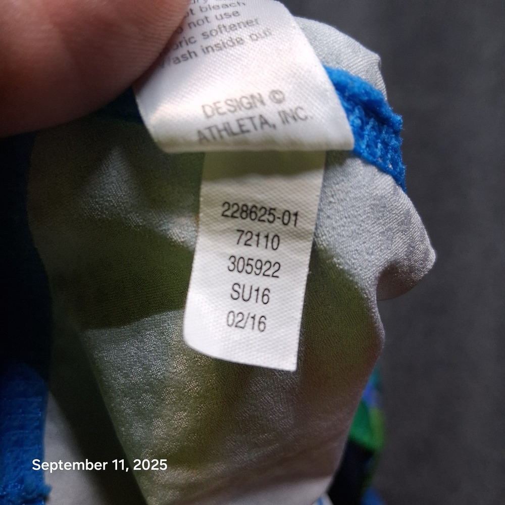 Athleta Tropea Dobby Be Free Knicker Abstract Tropical Leggings Size‎ Small - Picture 5 of 9